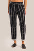 Striped jacquard pants with narrow-bottom